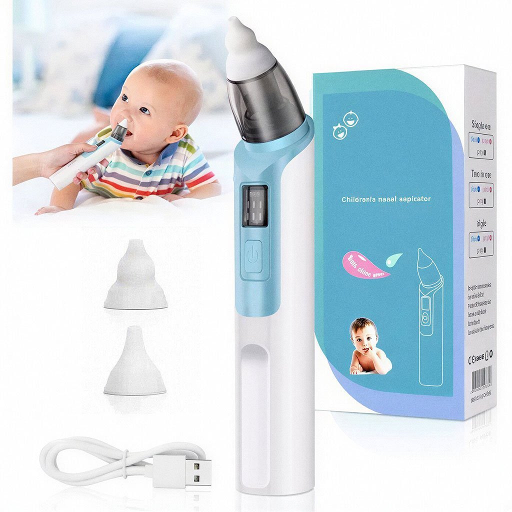 Aspirateur Nasal Électrique pour Bébé Adapté aux Nourrissons et Nouveau-nés – جهاز شفط للرضع