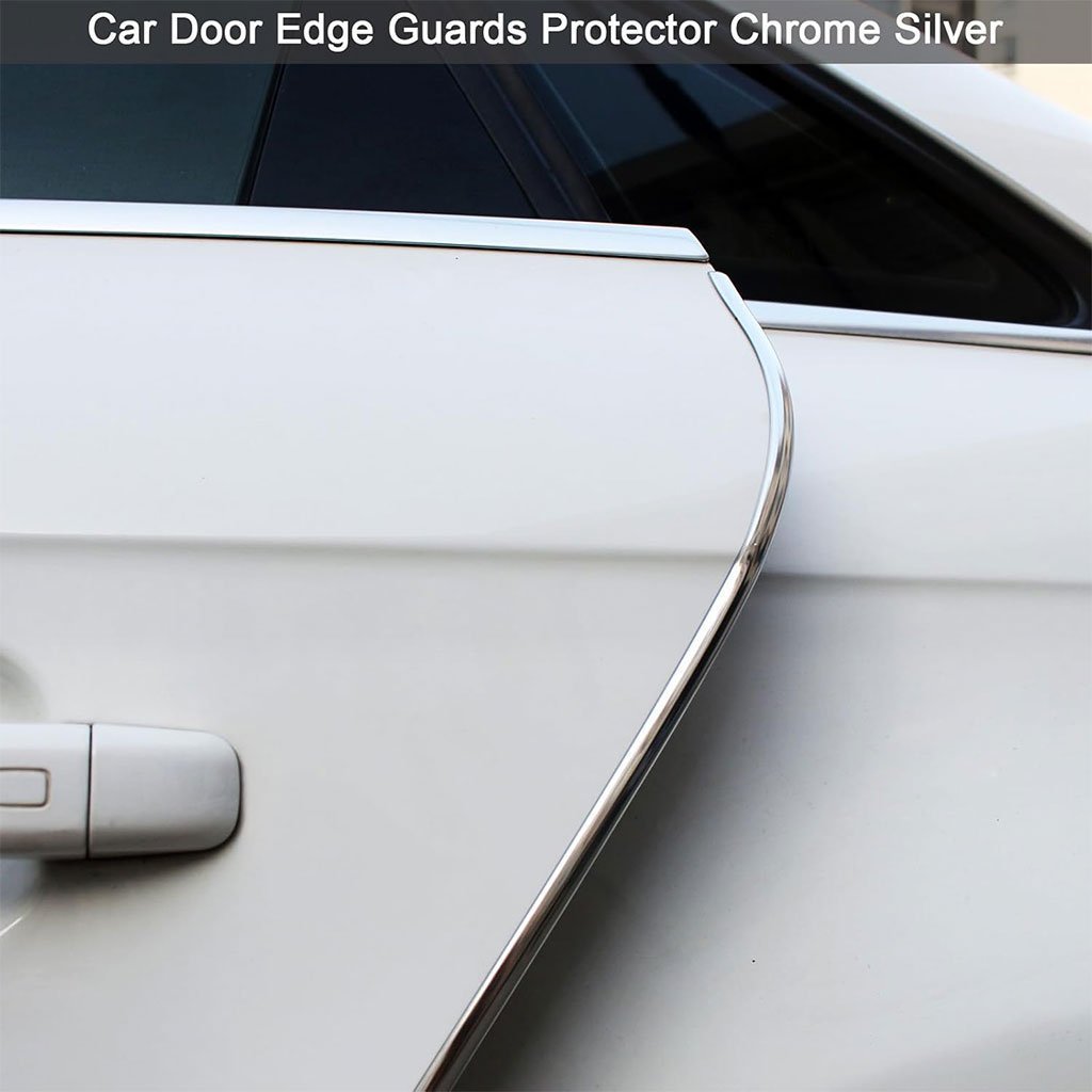 Bande de protection universelle en pour portières de voiture chromées 10m – شريط واقي لباب السيارة - الصورة 5