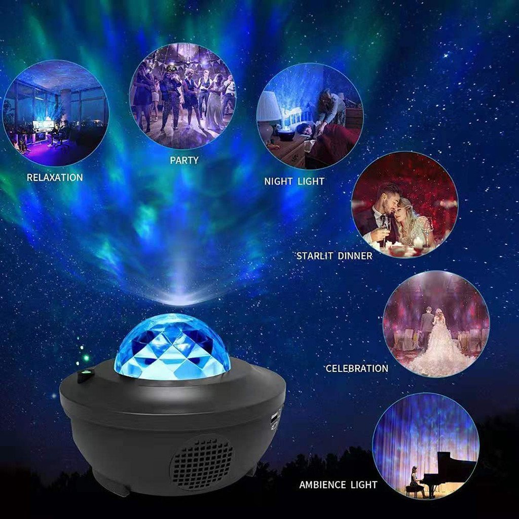 Projecteur Galaxie 3D Laser Bluetooth + haut-parleur USB - الصورة 3