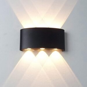 Applique Murale LED 6W D’Éclairage Extérieur 3 Lampes en PP