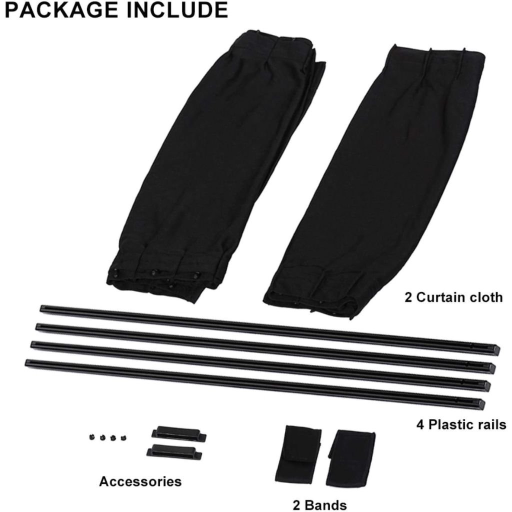 PACK 4 Pcs Rideau glissé de fenêtre Protection UV pour Voiture – ستار نوافذ جانبية في السيارة 4 قطع - الصورة 4