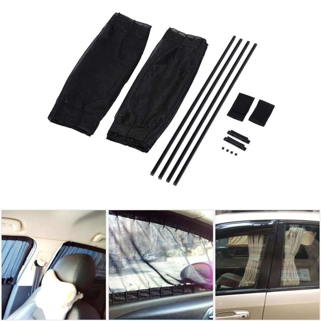PACK 4 Pcs Rideau glissé de fenêtre Protection UV pour Voiture – ستار نوافذ جانبية في السيارة 4 قطع - الصورة 5