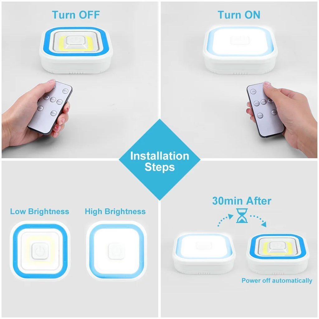 Pack 3 Spot LED intelligents avec télécommande ultra-lumineux – طقم مصابيح مع يد تحكم - الصورة 4