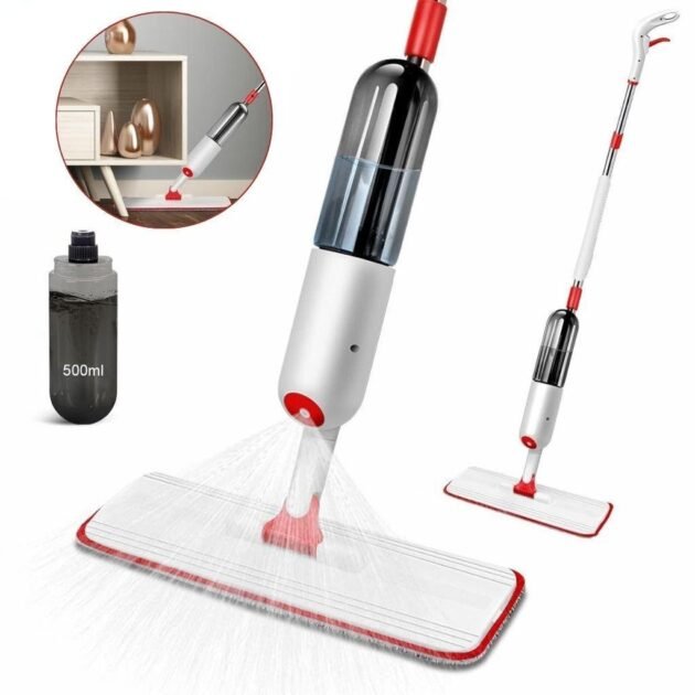 Balai Serpillère Pulvérisateur avec Réservoir Rechargeable – ممسحة بخاخ مع زجاجة قابلة لإعادة التعبئة