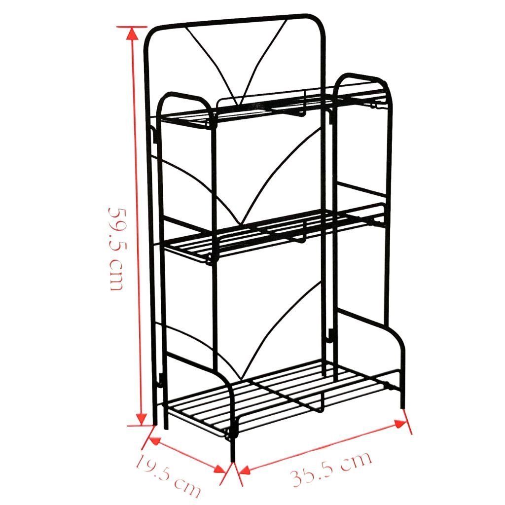 Étagère de Rangement à 3 Niveaux 59x19x35cm – وحدة رفوف تخزين بثلاث طبقات - الصورة 4