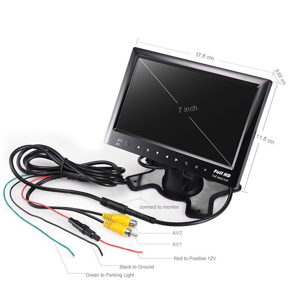 DVD 7 Inch TFT LCD Car Dashboard Touchscreen Monitor - الصورة 2