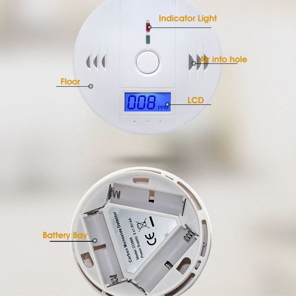 Alarme de monoxyde de carbone avec écran LCD - جهاز إنذار أول أكسيد الكربون - الصورة 6