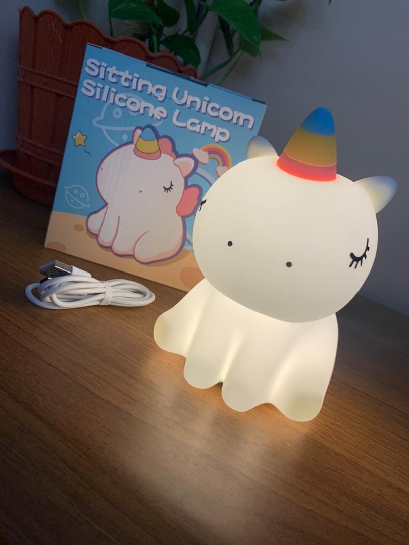 Veilleuse en Silicone Forme Unicorne pour Chambre d’enfant Rechargeable - الصورة 3