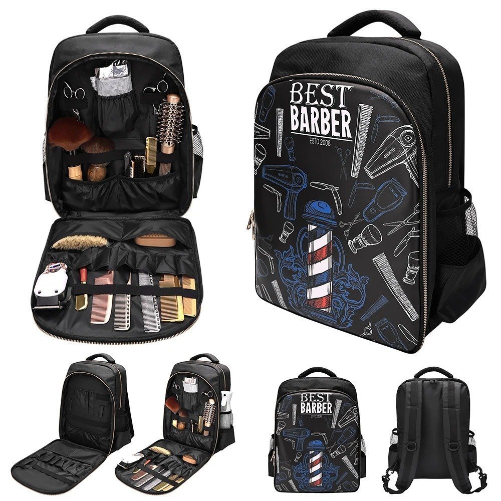 Sac à dos Coiffeur avec des Support pour Tondeuses et Outils Professionnels – حقيبة اغراض الحلاق - الصورة 3