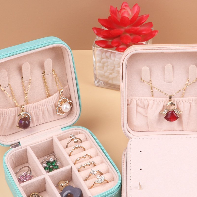 Firla Mini Boîte à Bijoux en cuir avec fermeture éclair – علبة تنظيم المجوهرات - الصورة 8