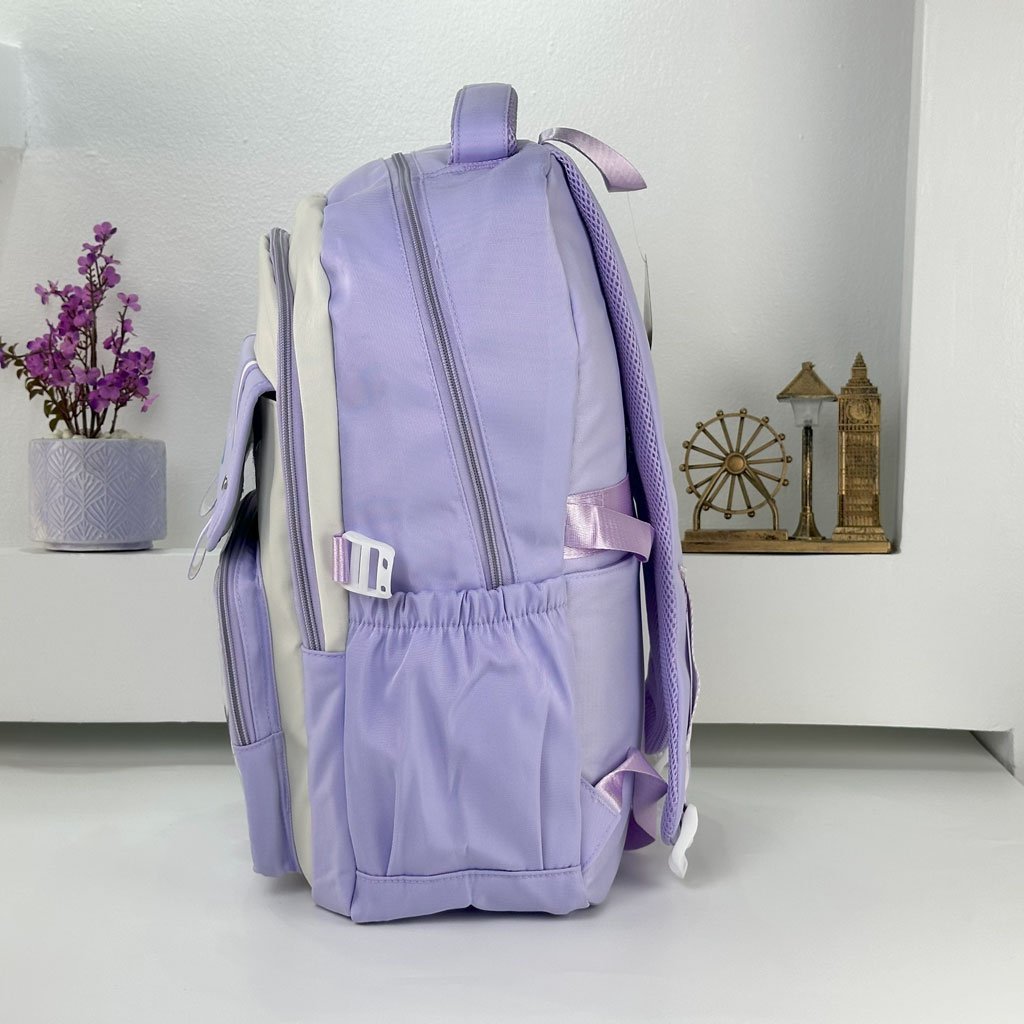 Sac à Dos Scolaire pour Enfants Style Kawaii BoShiKai Mauve – حقيبة ظهر مدرسية للأطفال بنفسجي - الصورة 4