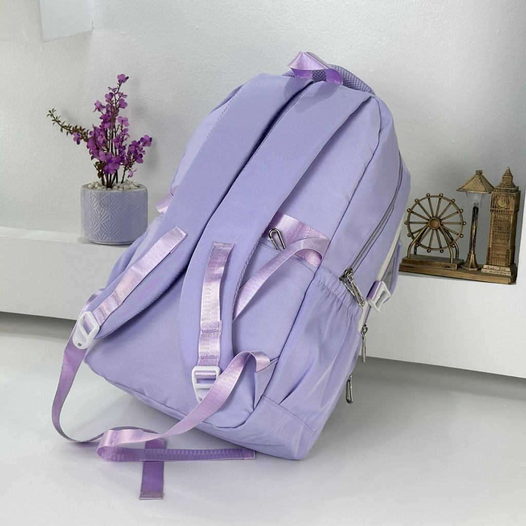 Sac à Dos Scolaire pour Enfants Style Kawaii BoShiKai Mauve – حقيبة ظهر مدرسية للأطفال بنفسجي - الصورة 3