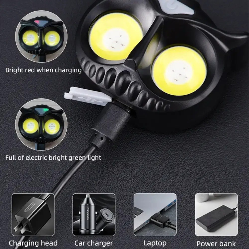 Lampe frontale LED rechargeable 1500 lumens, 5 modes, étanche IPX4 – مصباح الرأس - الصورة 4