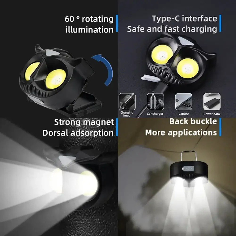 Lampe frontale LED rechargeable 1500 lumens, 5 modes, étanche IPX4 – مصباح الرأس - الصورة 5
