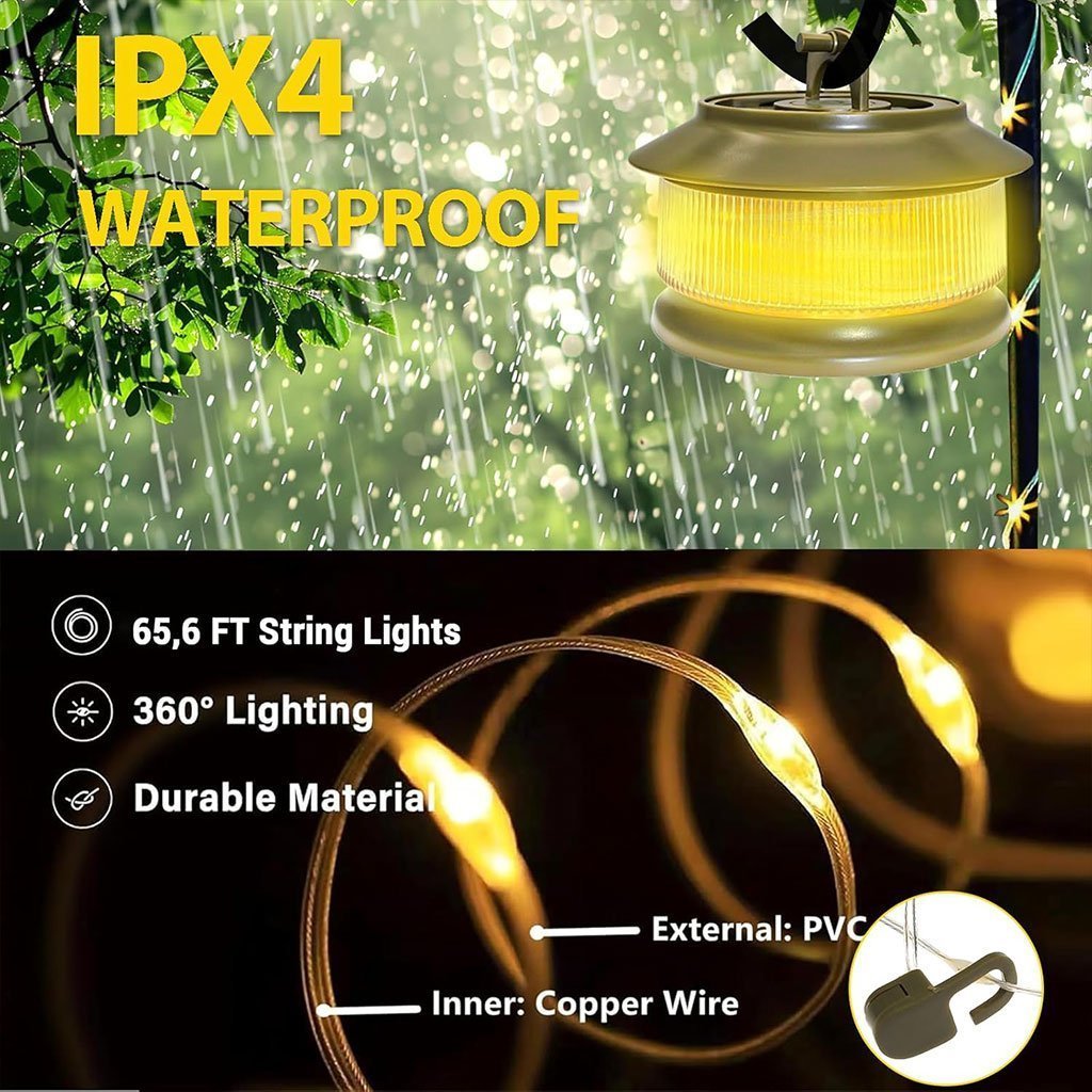 Guirlande lumineuse à rangement rapide pour camping 20m – مصباح تخييم 20 متر - الصورة 6