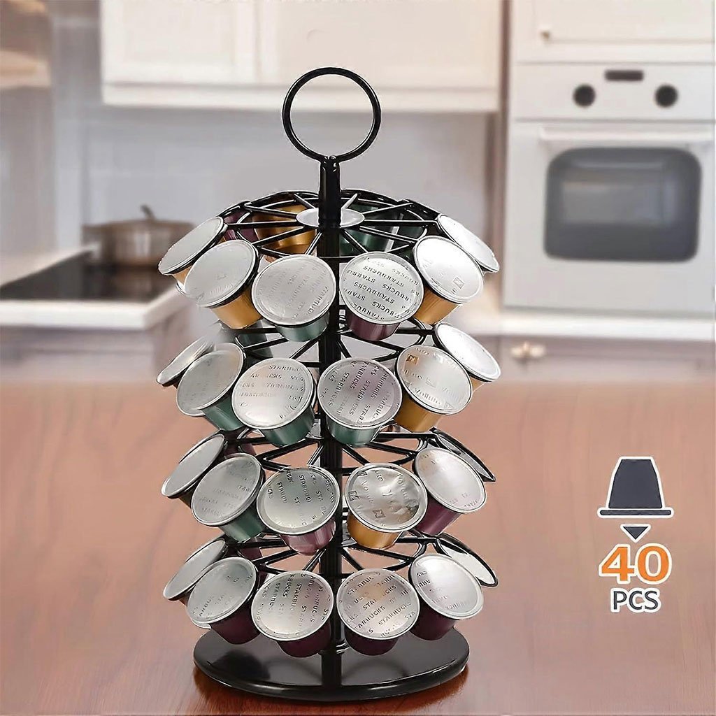 Support Présentoir de Capsules 40 PCS Rotatif 360 Degrés – حامل كبسولات القهوة - الصورة 5
