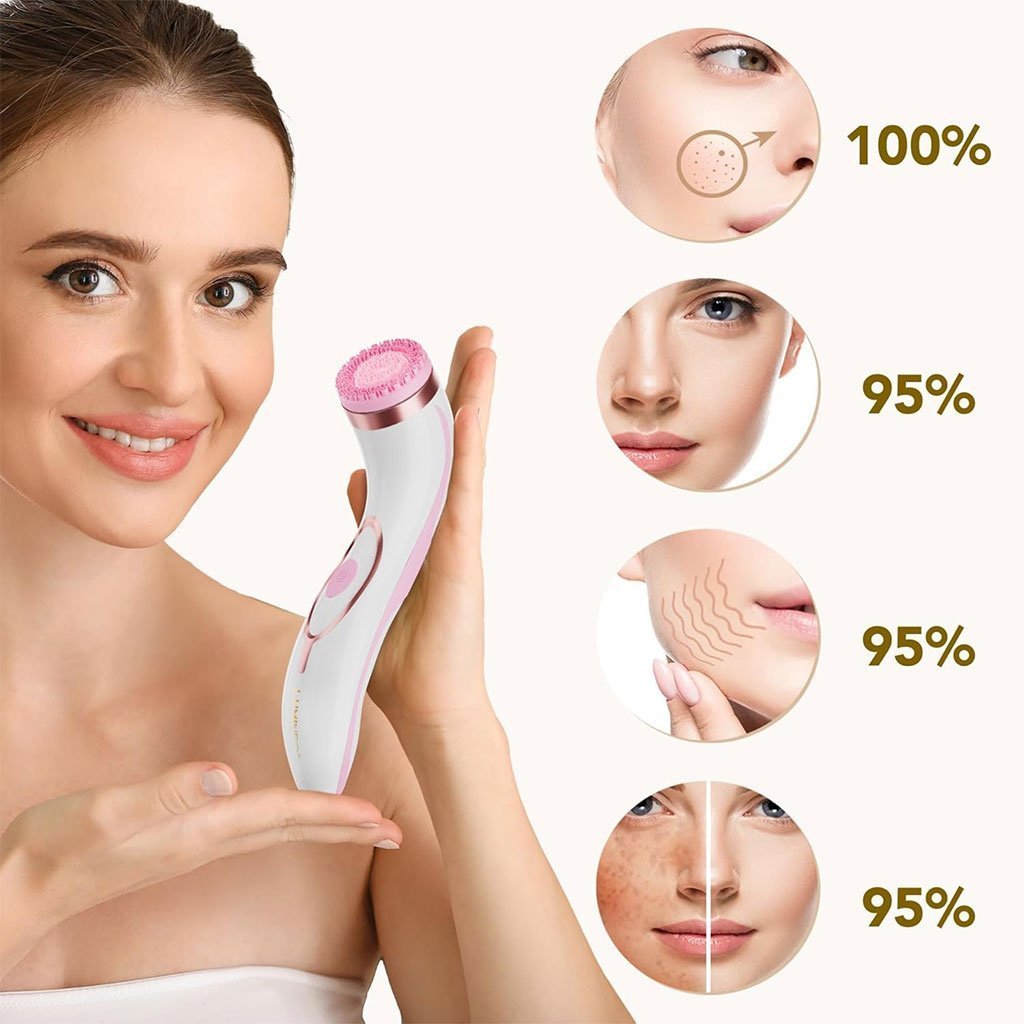 CNAIER Brosse Nettoyante Visage en Profondeur avec 3 embouts – جهاز تنظيف البشرة بعمق - الصورة 4
