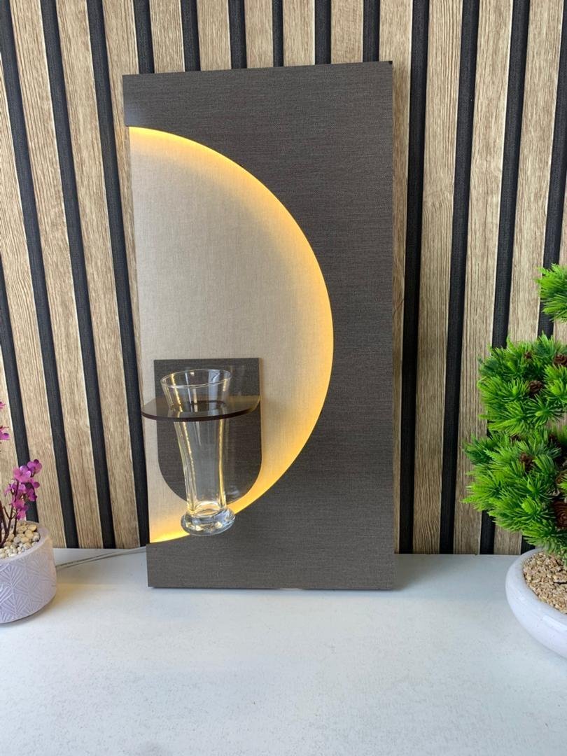 Panneau Mural Décoratif avec Éclairage LED Design Moderne en Bois V4 - الصورة 4