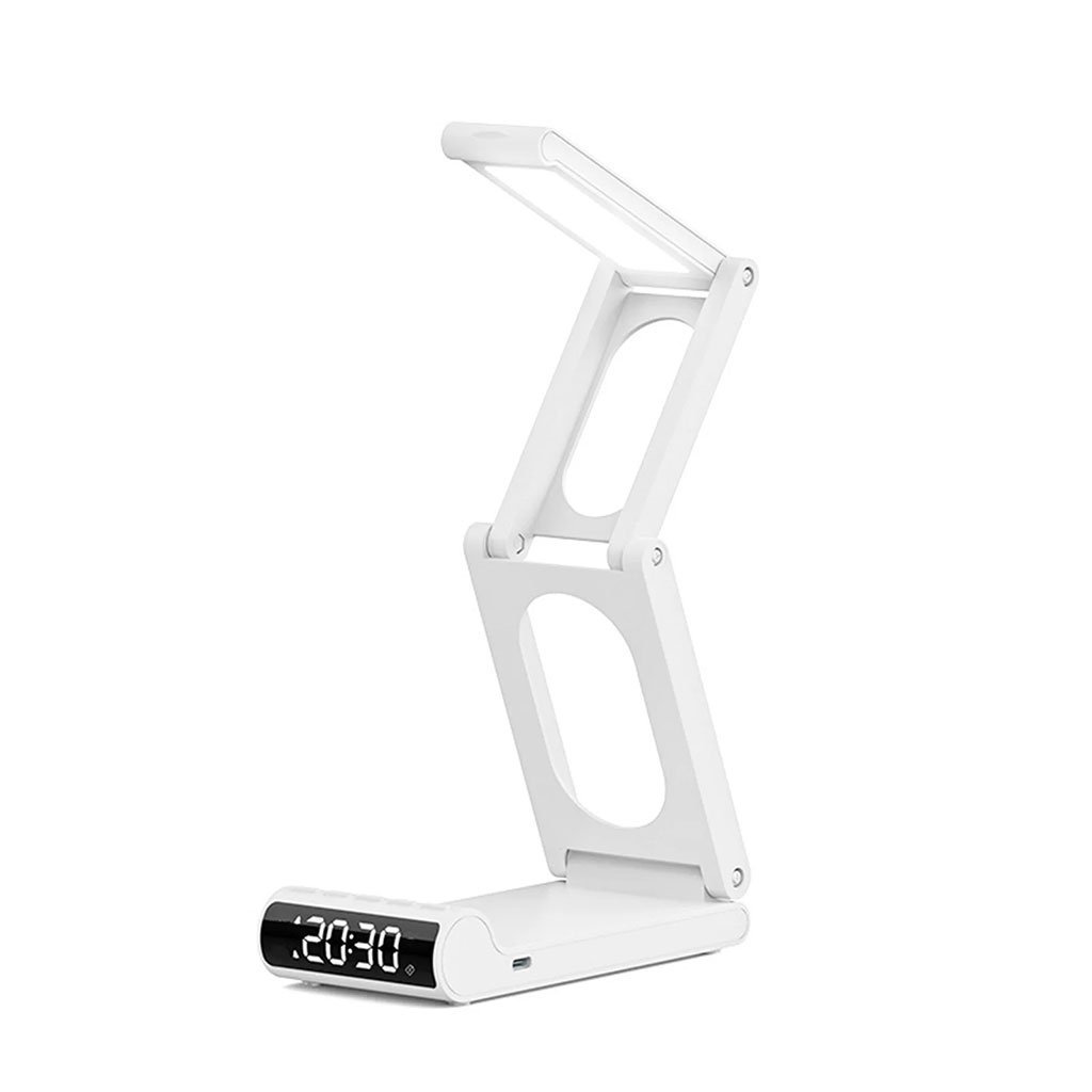 Lampe de bureau rechargeable sans fil avec réveil LED et power bank 5000 mAh – مصباح مكتب ومصباح مع شاحن متنقل - الصورة 6