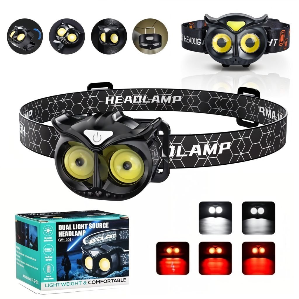Lampe frontale LED rechargeable 1500 lumens, 5 modes, étanche IPX4 – مصباح الرأس - الصورة 7