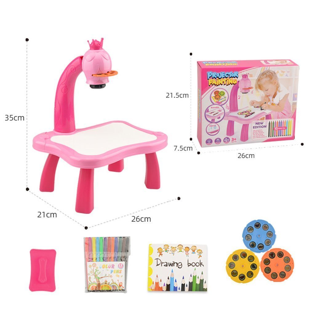 Table à dessin avec projecteur 24 images différentes - Planche à dessin -rose - الصورة 4