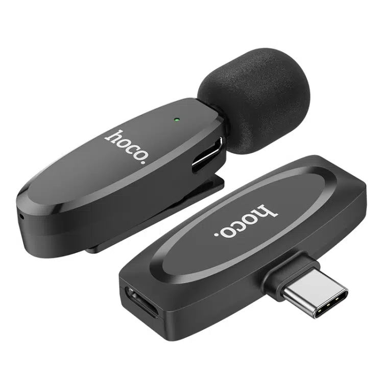 Hoco L15 Microphone Cravate Sans fil Type-C – ميكروفون لاسلكي أصلي - الصورة 2
