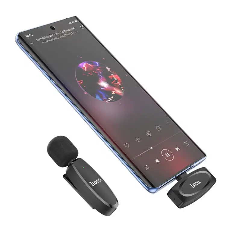 Hoco L15 Microphone Cravate Sans fil Type-C – ميكروفون لاسلكي أصلي - الصورة 3