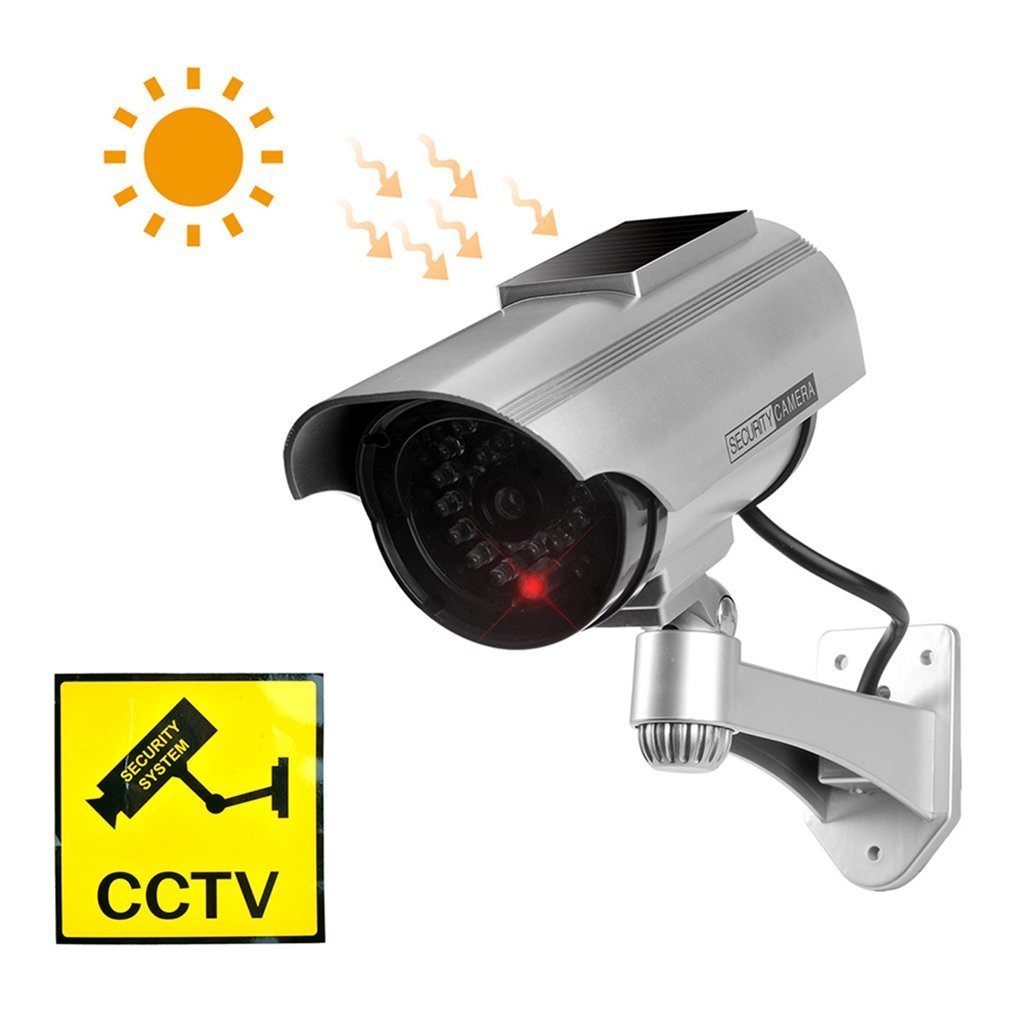 Fausse Caméras de Vidéosurveillance à énergie Solaire avec Clignotant Rouge LED - الصورة 2