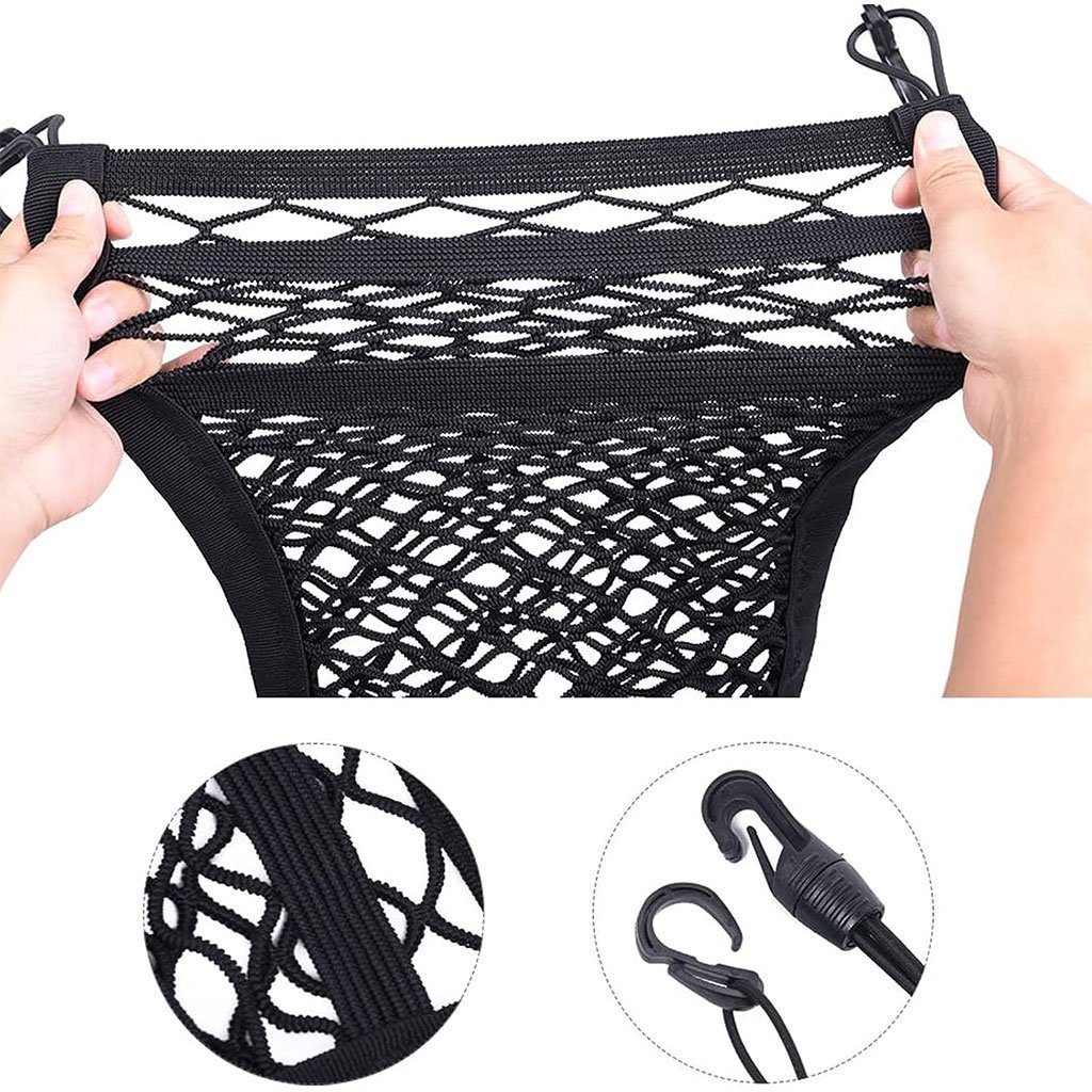 Filet de Rangement Universel en Maille pour Siège Auto – حاجز أطفال ومنظم أغراض - الصورة 6