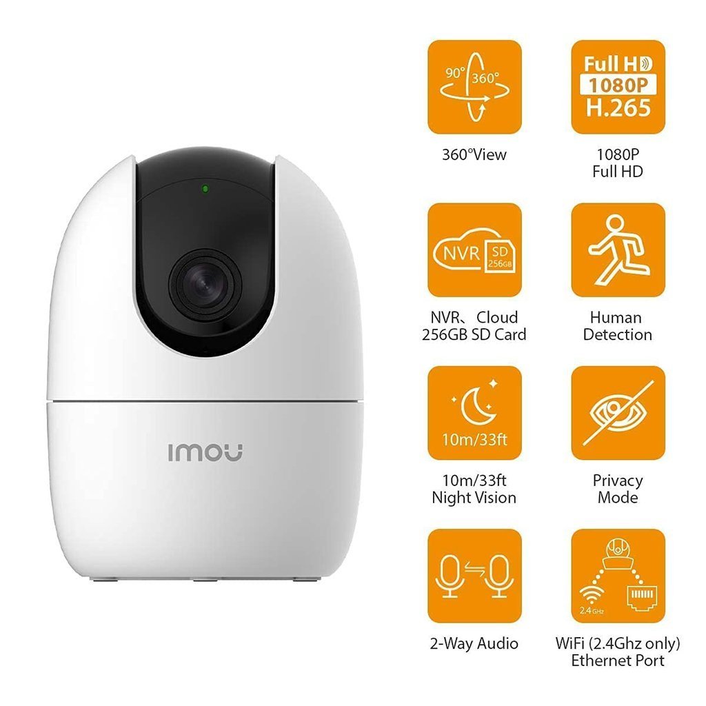 Caméra IMOU Ranger 2 3MP 2K avec fonction panoramique et inclinaison pour une couverture à 360° – كاميرة مراقبة ذكية - الصورة 6
