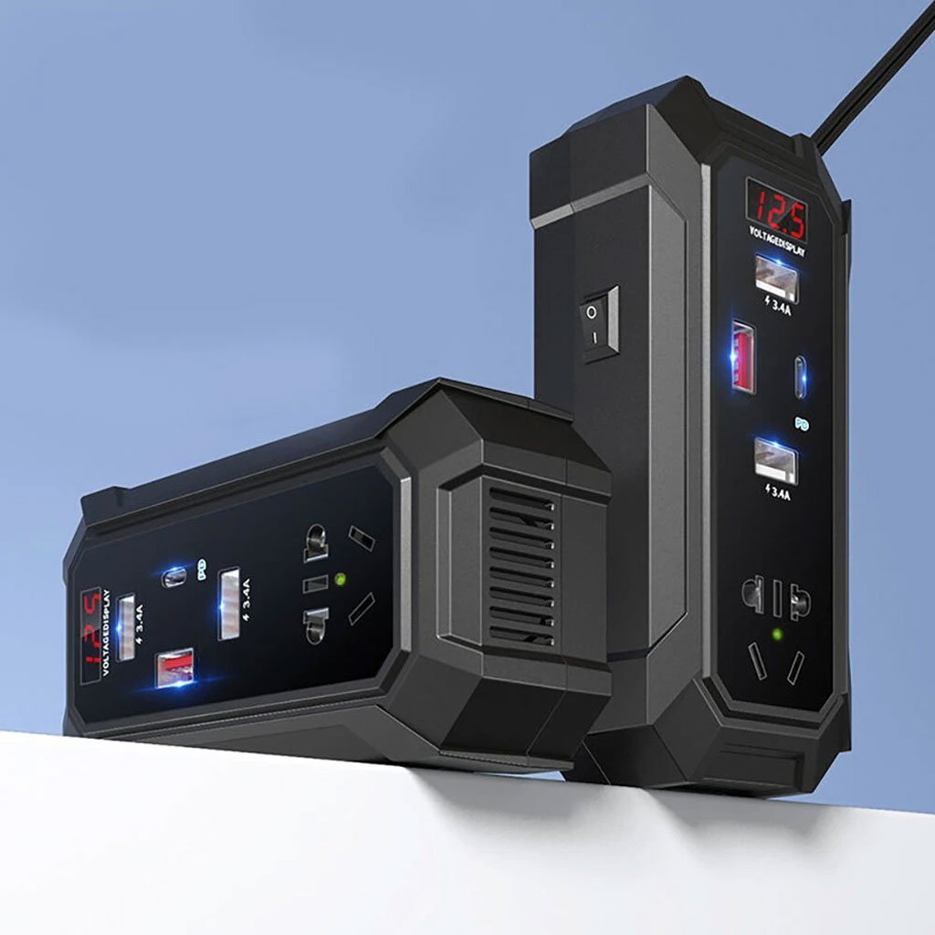 Inverter de voiture 12V 24V à 220V multiports super fast charge – محول التيار الكهربائي في السيارة - الصورة 4