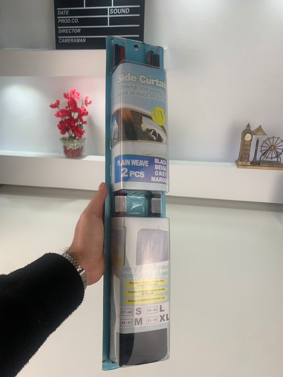 PACK 4 Pcs Rideau glissé de fenêtre Protection UV pour Voiture – ستار نوافذ جانبية في السيارة 4 قطع - الصورة 9