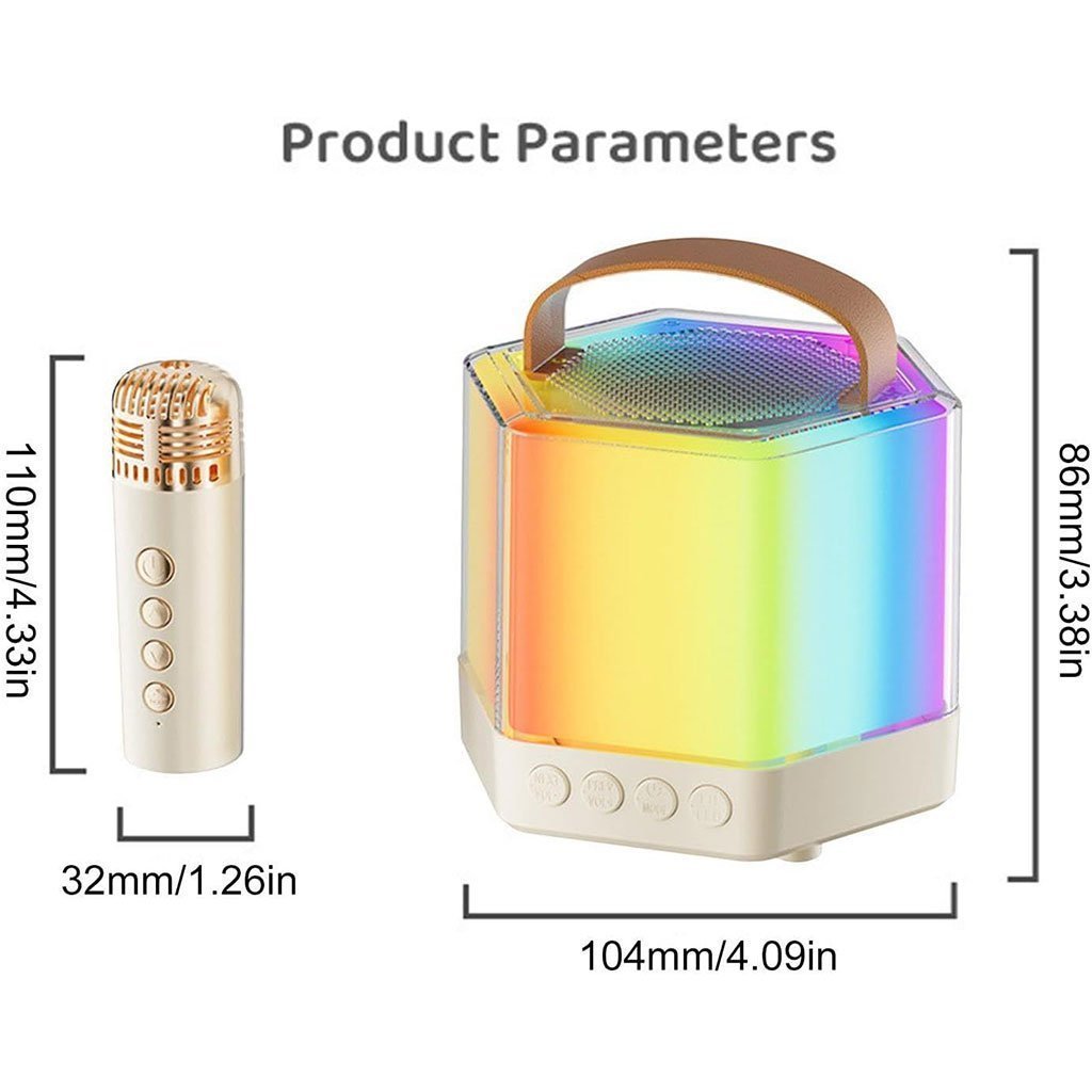 Enceinte Karaoké avec éclairage RVB et microphones sans fil – مكبر صوت كاريوكي - الصورة 4