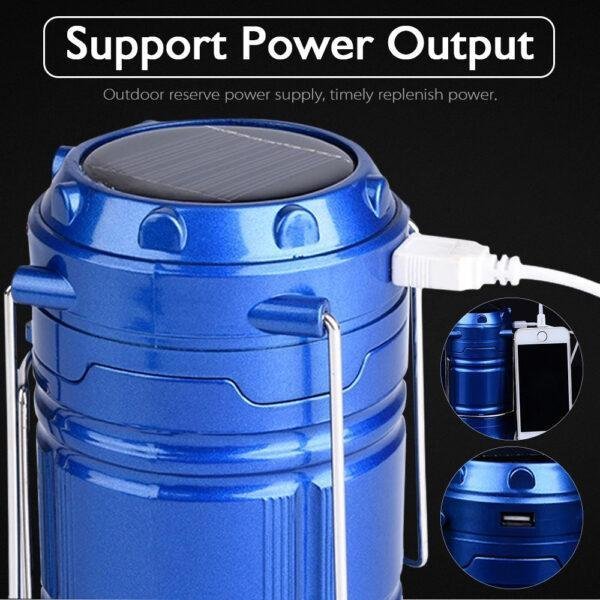 Lampe de Camping 2IN1 Rechargeable Solaire Pliable YD-3589 - الصورة 4