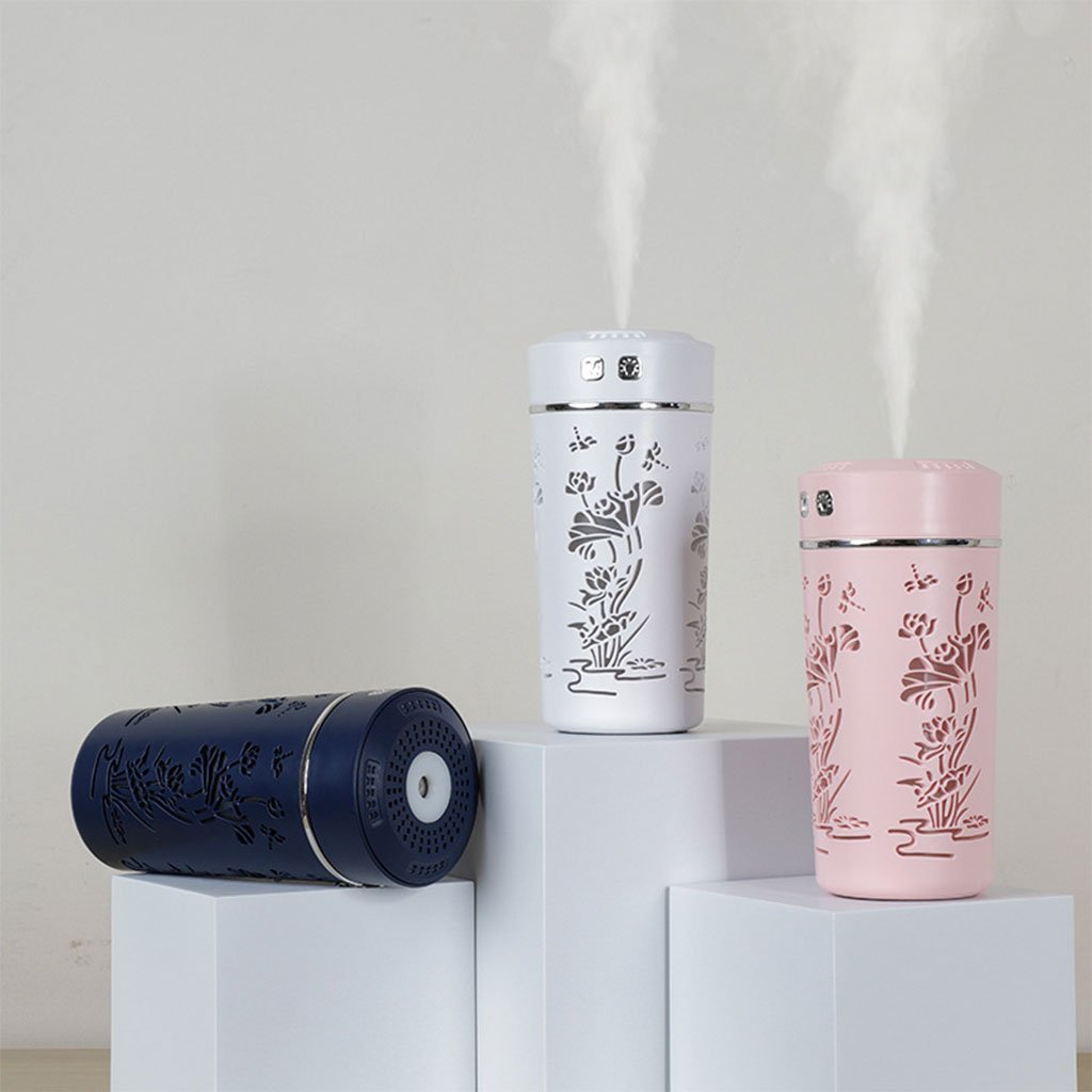 Diffuseur d’huiles essentielles et d’arôme froid, tasse de fleur de Lotus USB 250ml - الصورة 4