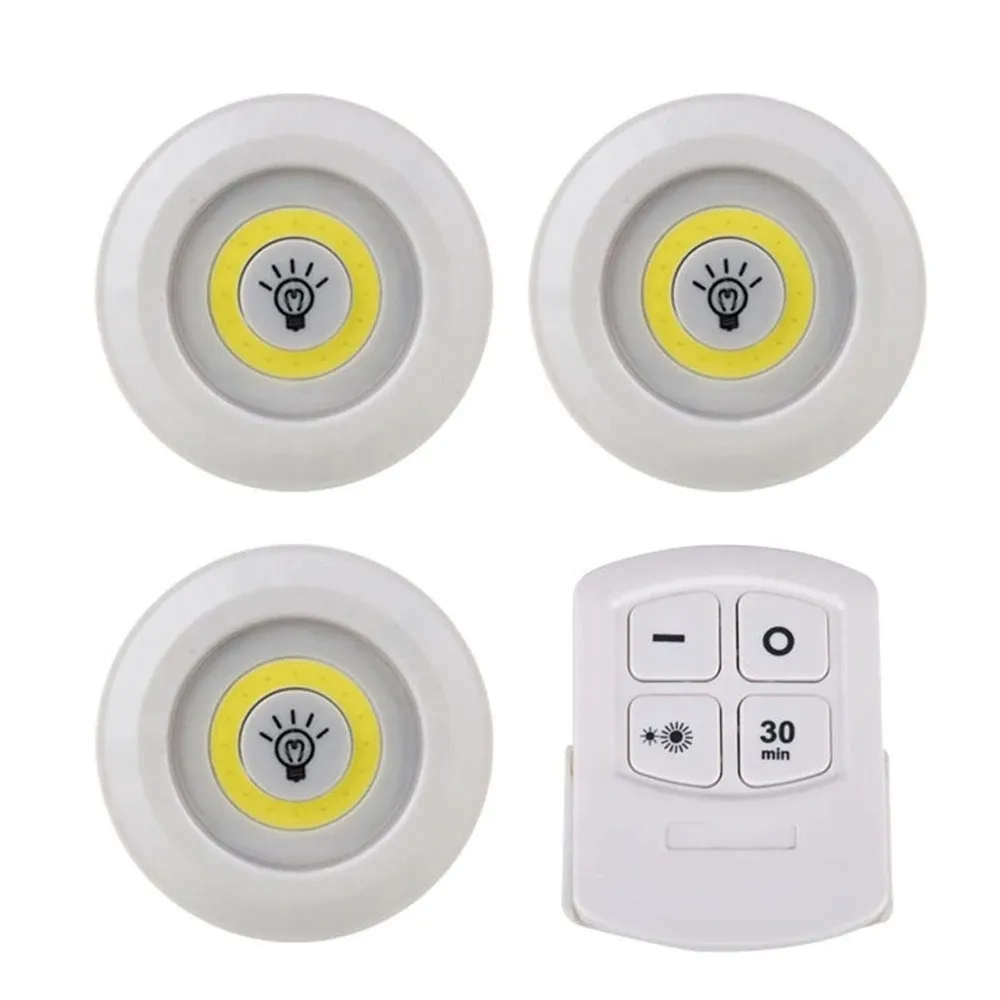 Kit de 3 lampes Led sans fil avec télécommande - الصورة 3