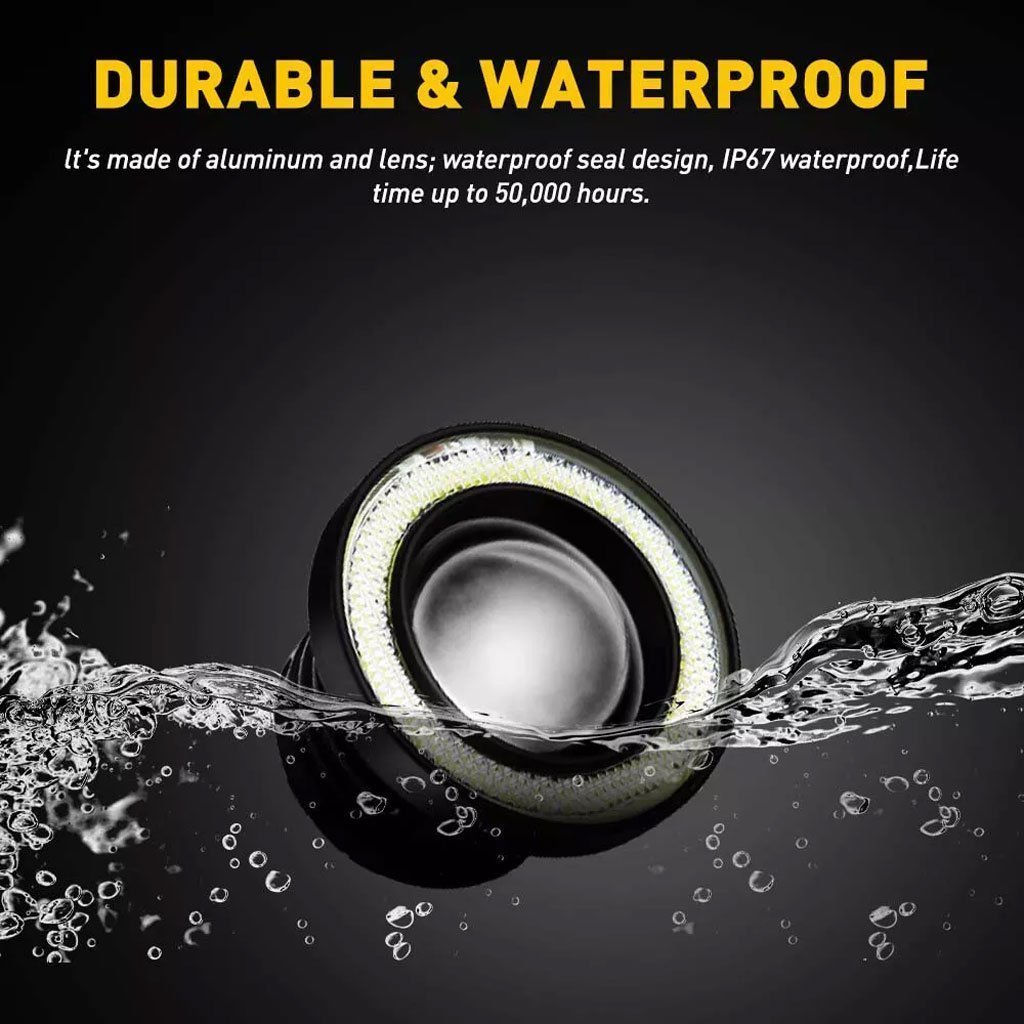Feu antibrouillard rond LED IP65 7000K éclairage blanc super brillant - الصورة 4