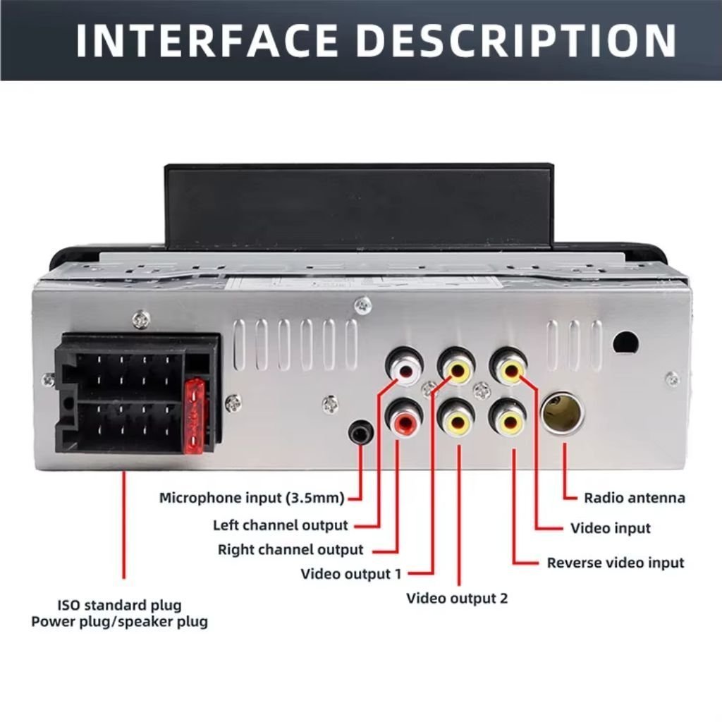 Autoradio Bluetooth avec Écran MP5 et Fonction MirrorLink – راديو سيارة بلوتوث مع شاشة - الصورة 11