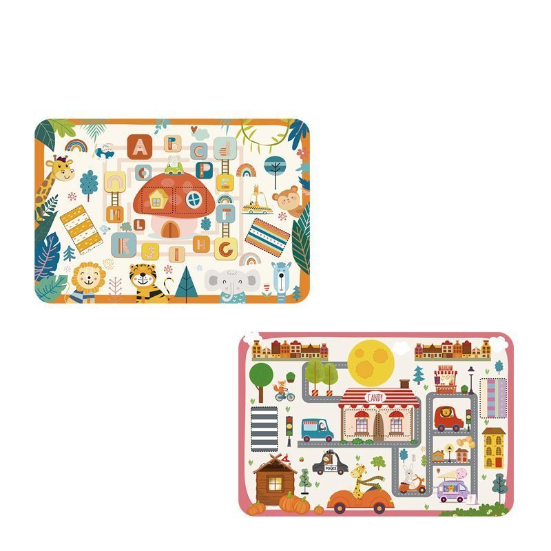 Tapis d’eveil circuit jungle avec 2 voiturettes 103 cm x 79 cm - الصورة 3