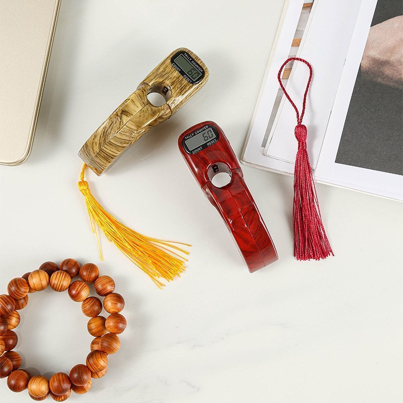 Compteur de doigt perle Tasbih islamique V2 – جهاز تسبيح رقمي محمول، سبحة صلاة مع عداد رقمي - الصورة 4