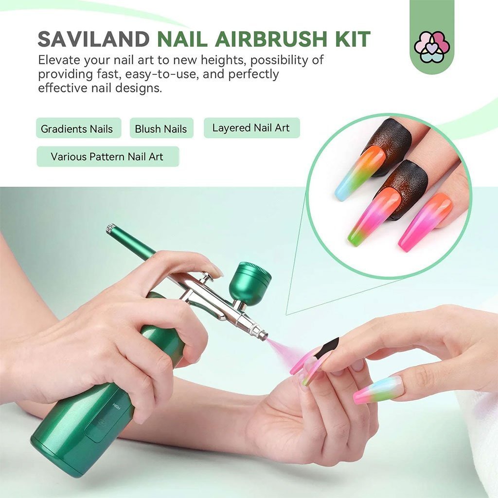 Kit aérographe avec compresseur intégré rechargeable pour nail arts et décoration – جهاز رسم وتزيين - الصورة 7