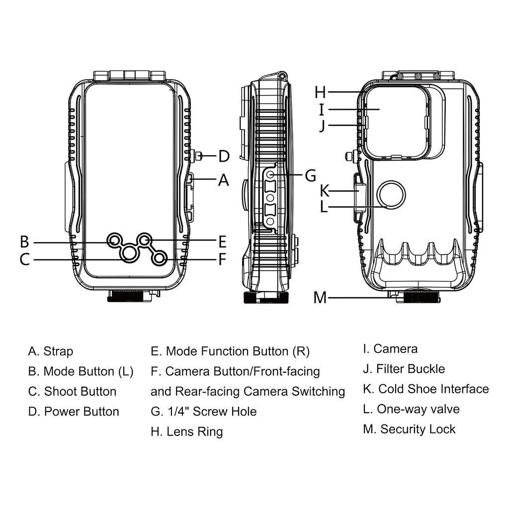 Étui de plongée étanche PULUZ 40m pour iPhone 16/15/14/13/12/11 Pro Max - حافظة هاتف إحترافية تحت الماء - الصورة 2