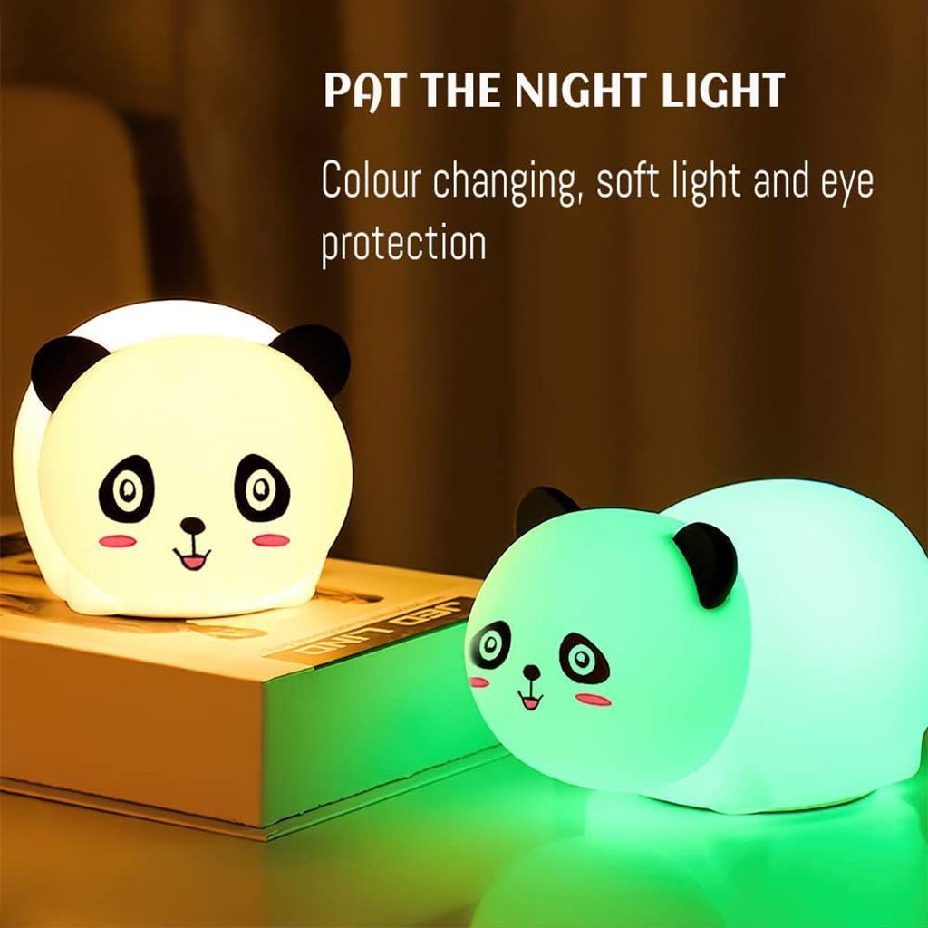 Lampe Tactile en Silicone Rechargeable USB - Veilleuse Enfant Panda - الصورة 6