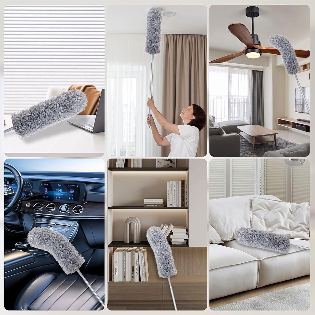 Plumeau télescopique Lavable en Microfibre – أداة تنظيف في الزوايا البعيدة - الصورة 7
