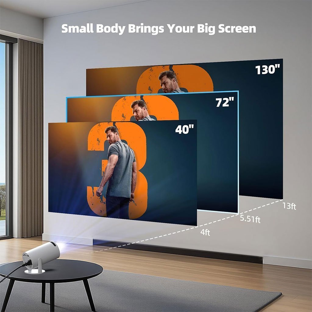 Projecteur de Jeux Intelligent a Haute Résolution avec Deux Manettes – مشغل ألعاب وجهاز عرض على الحائط - الصورة 3