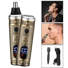 Ensemble de rasoir électrique pour hommes, tondeuse pour barbe et nez, chargeur USB, avec écran LCD - الصورة 6
