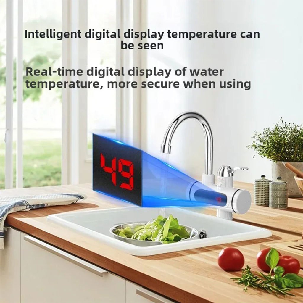 Robinet chauffant électrique avec douchette pour salle de bain – سخان مياه سريع للحمام - الصورة 3