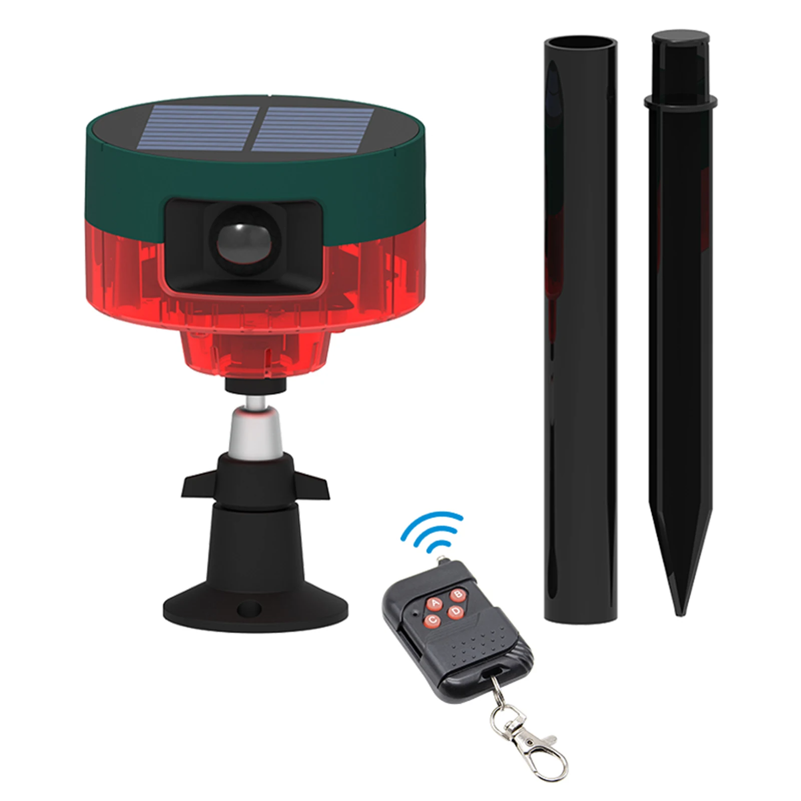 Répulsif pour animeux Capteur de mouvement à énergie solaire, alarme sonore et lumineuse 6 LED - مستشعر حركة يعمل بالطاقة الشمسية لطارد الحيوانات - الصورة 2