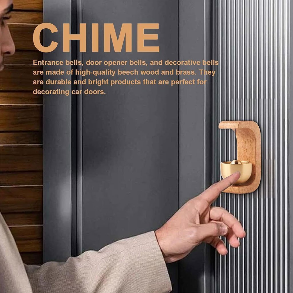 Sonnette de porte vintage style japonais en bois – جرس باب بتصميم أنيق - الصورة 3