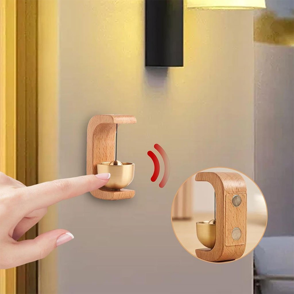 Sonnette de porte vintage style japonais en bois – جرس باب بتصميم أنيق - الصورة 4